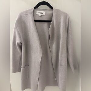 BB Dakota Light Gray Open Cardigan